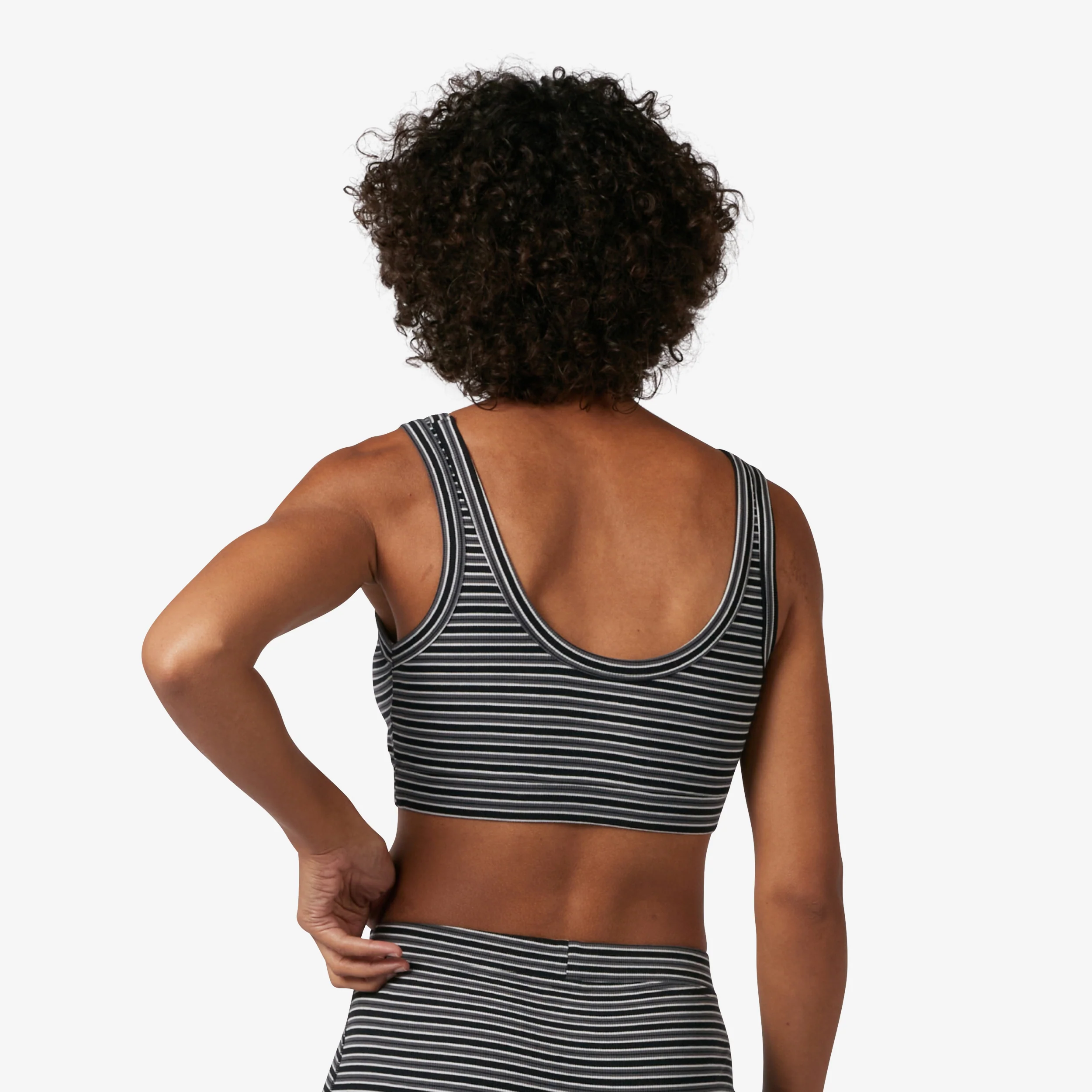 Bamboo Rib Essentials Soft Bra - Icy Stripe - Image 5