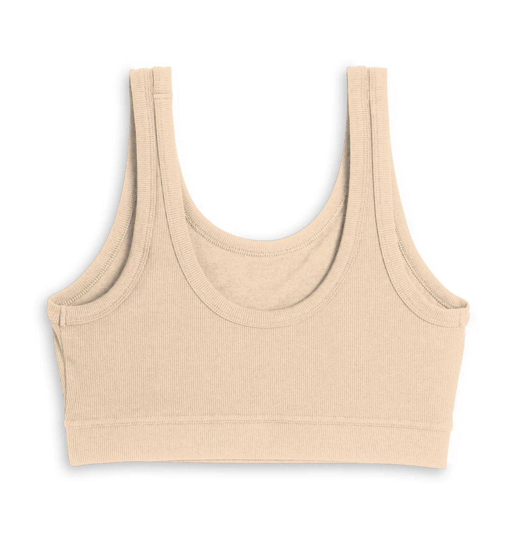 Bamboo Rib Essentials Soft Bra - Taupe - Image 3