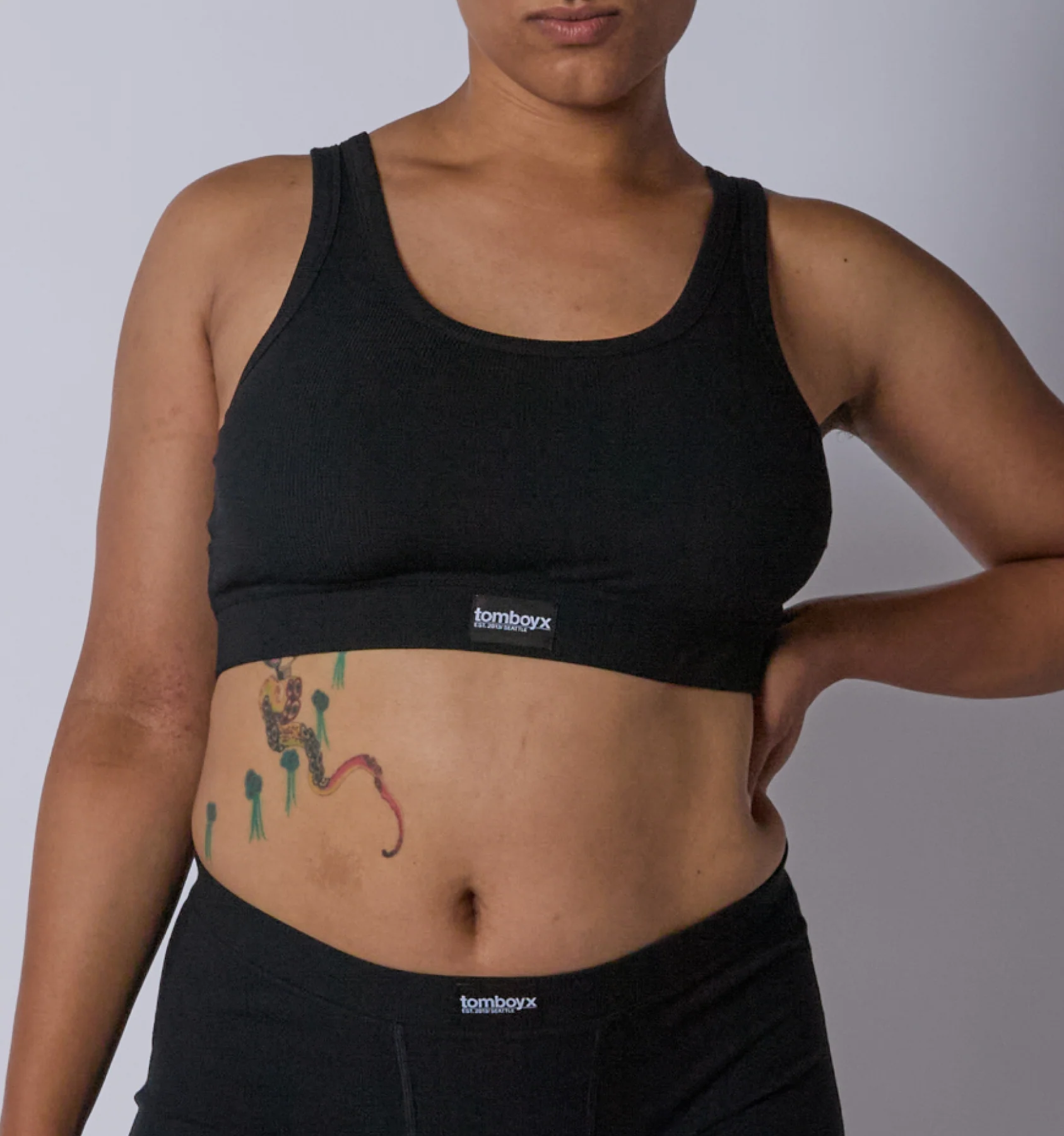 Bamboo Rib Essentials Soft Bra - Taupe - Image 4