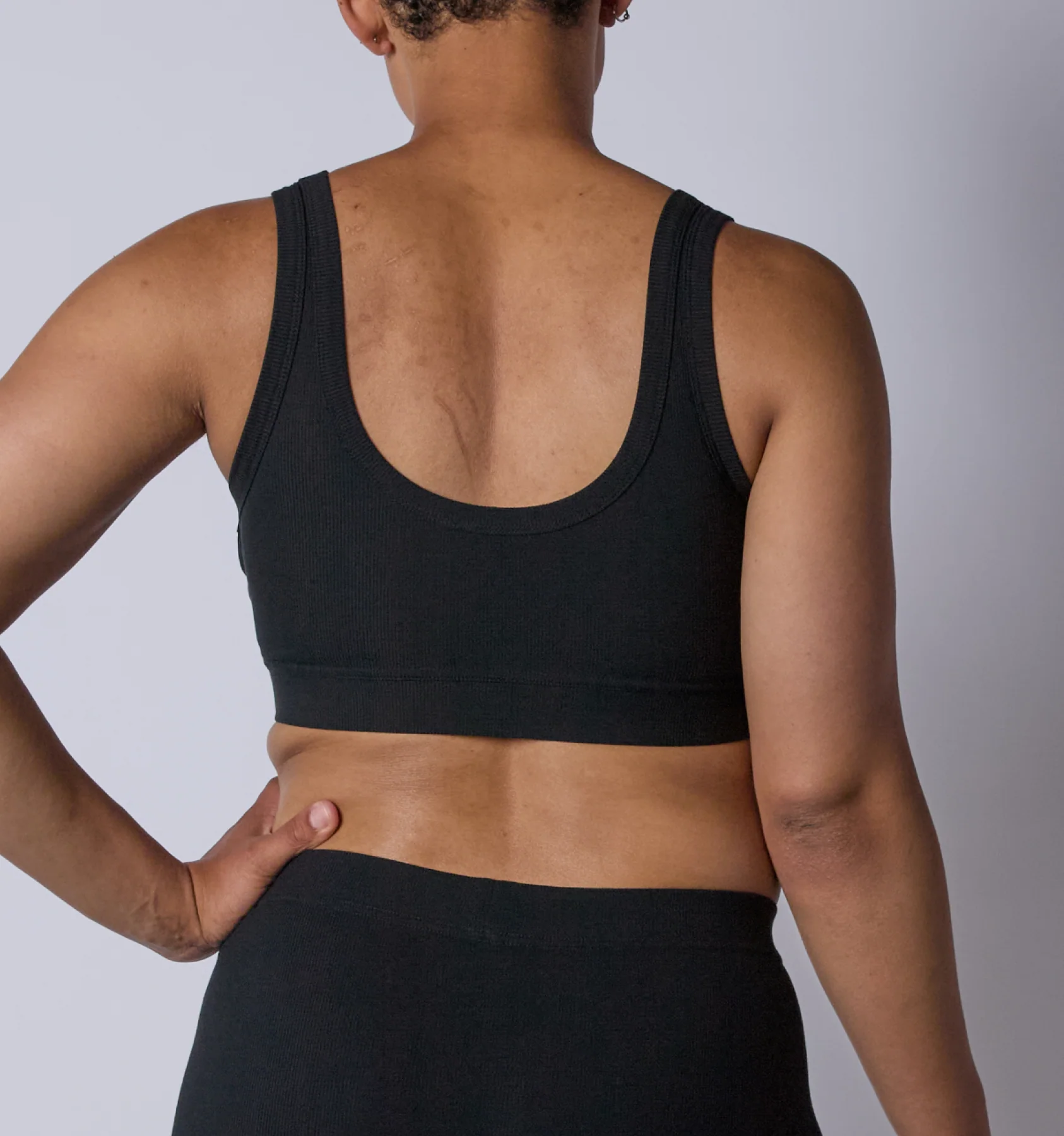 Bamboo Rib Essentials Soft Bra - Taupe - Image 5