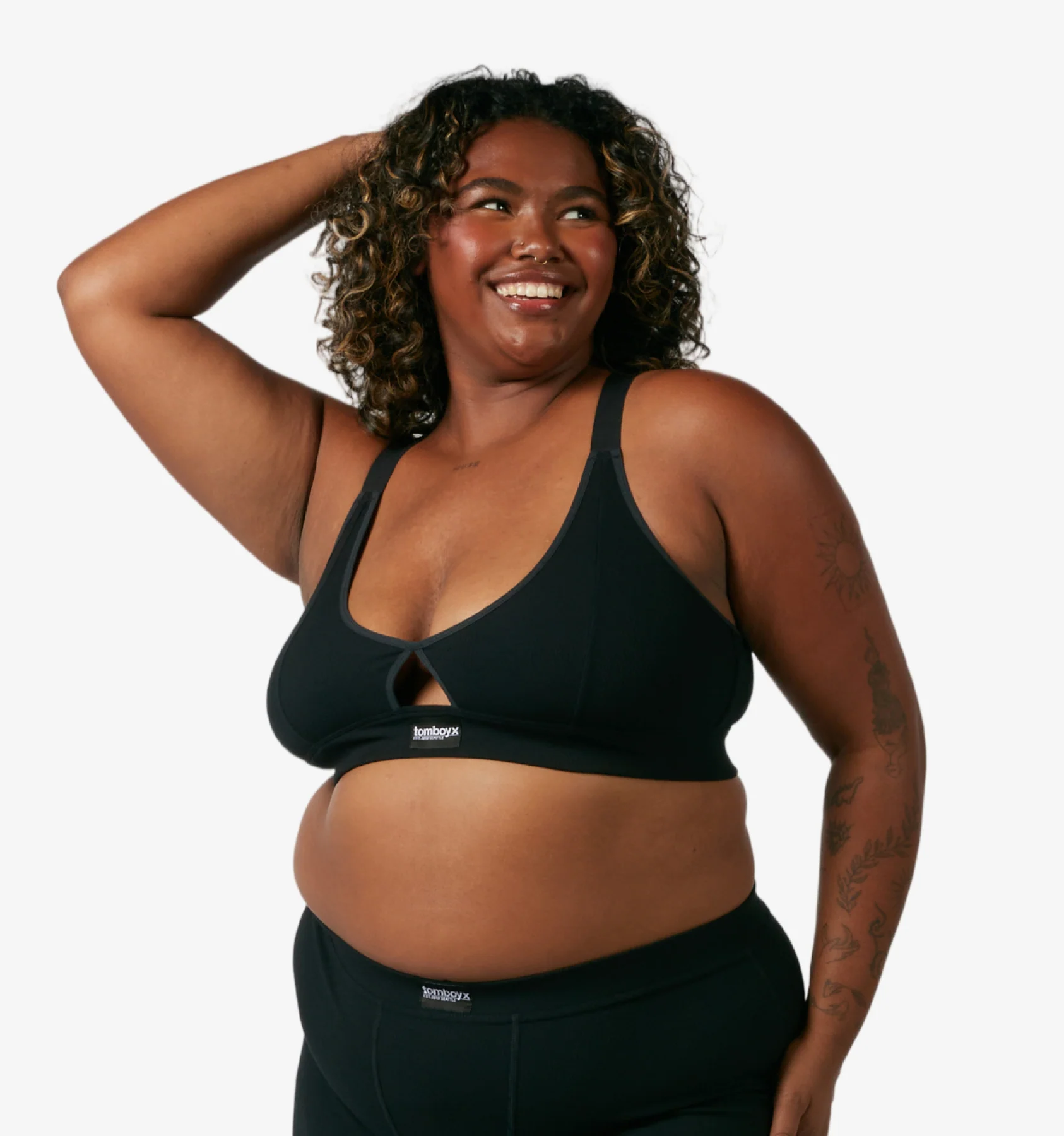 Bamboo Rib Lounge Bralette - Taupe - Image 6