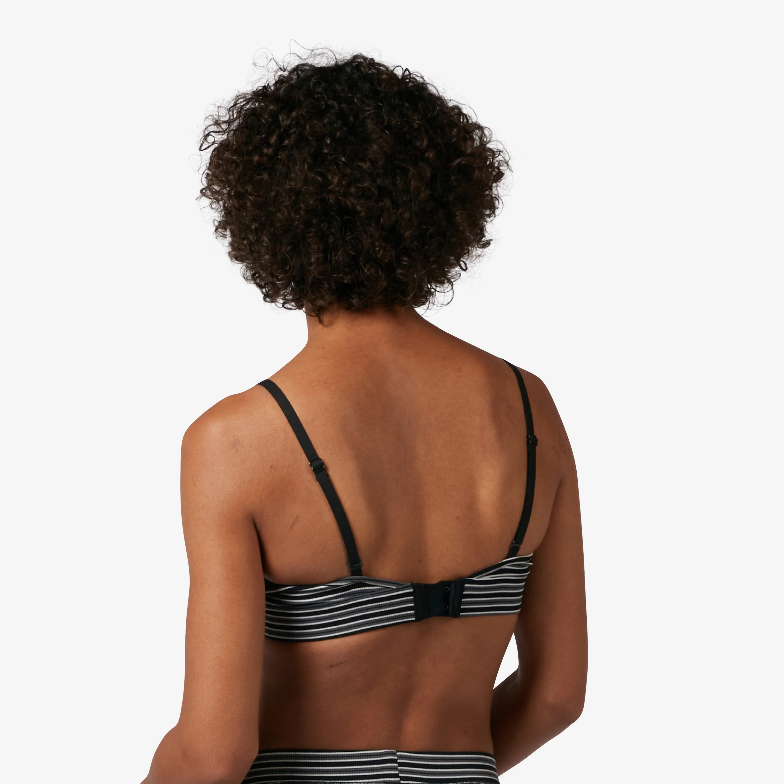 Bamboo Rib Triangle Bralette - Icy Stripe - Image 5