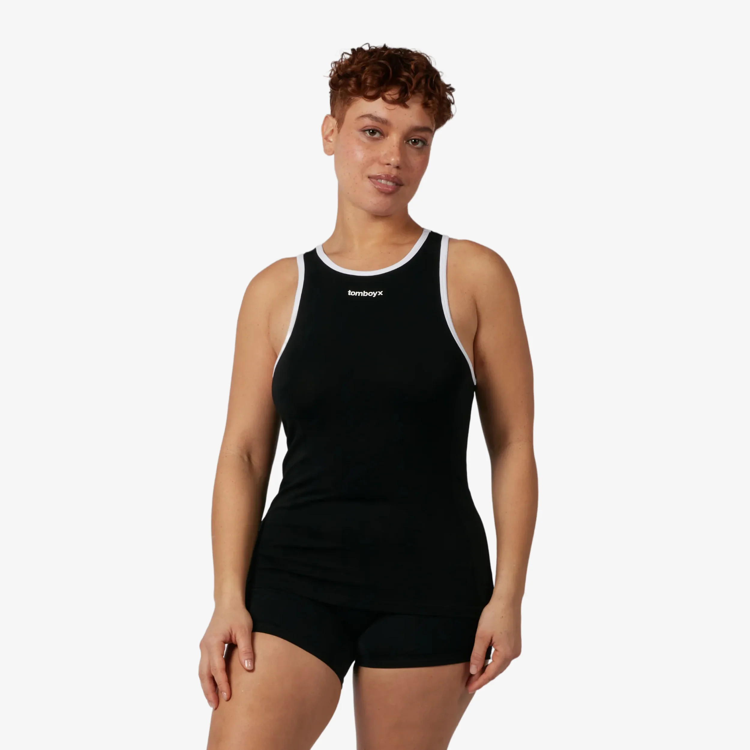 Cotton Ringer Tank - Black - Image 3