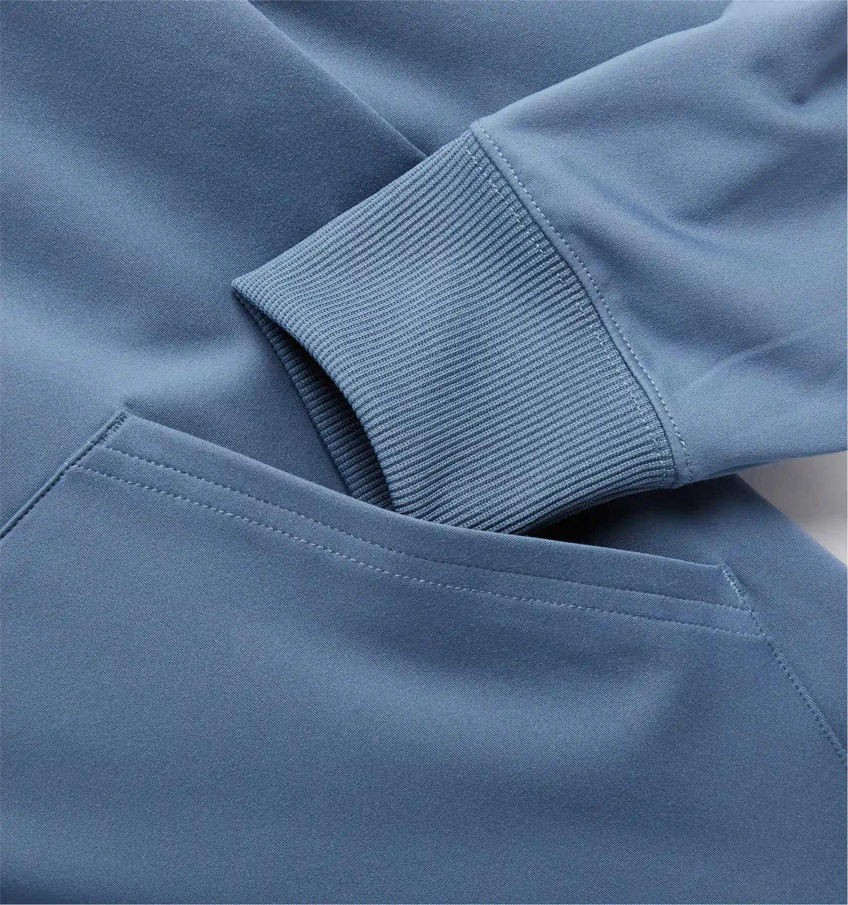 Cozy Luxe Full Zip Hoodie - Blue Haze - Image 3