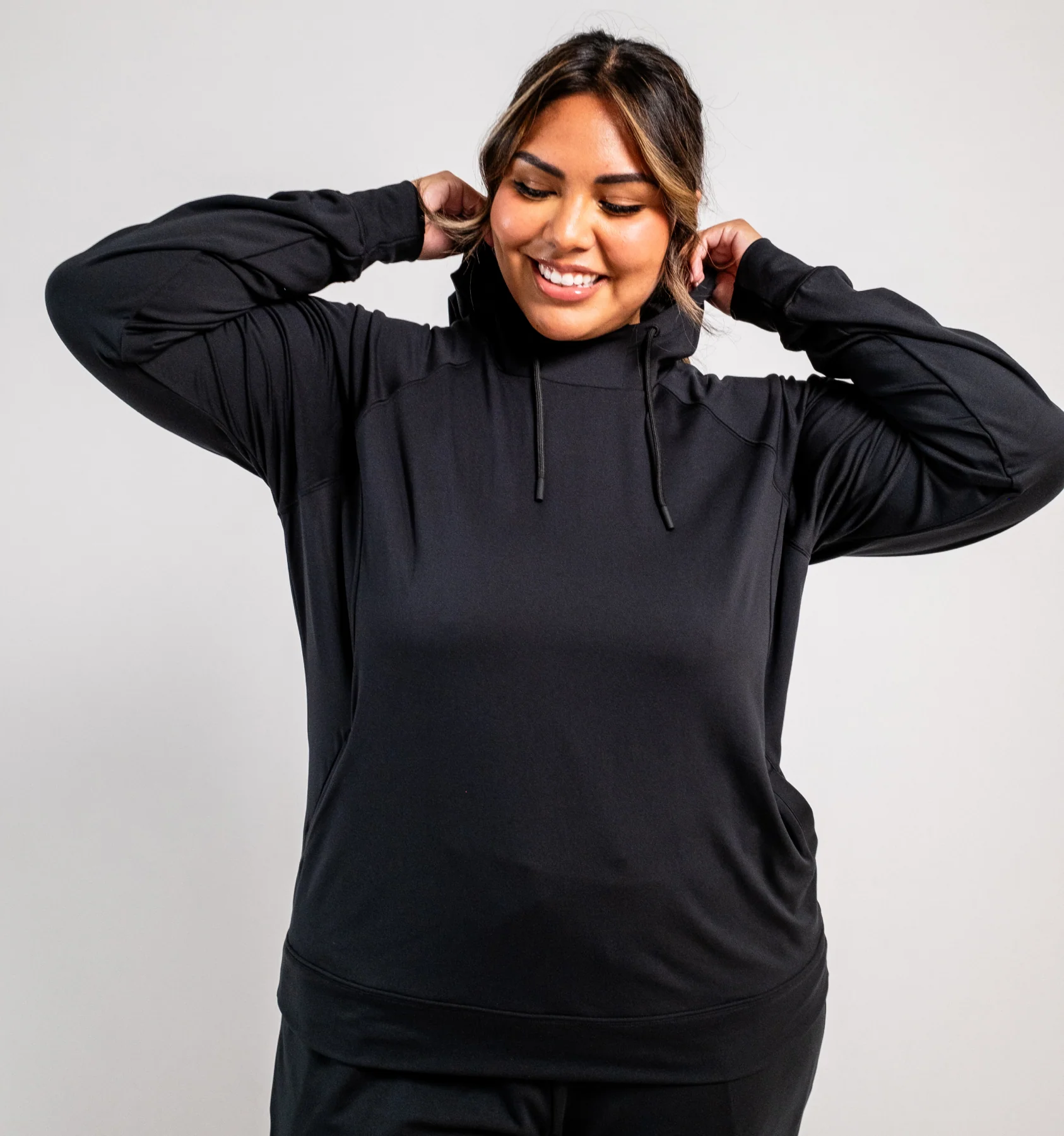 Cozy Luxe Fitted Hoodie - Blue Moon - Image 5