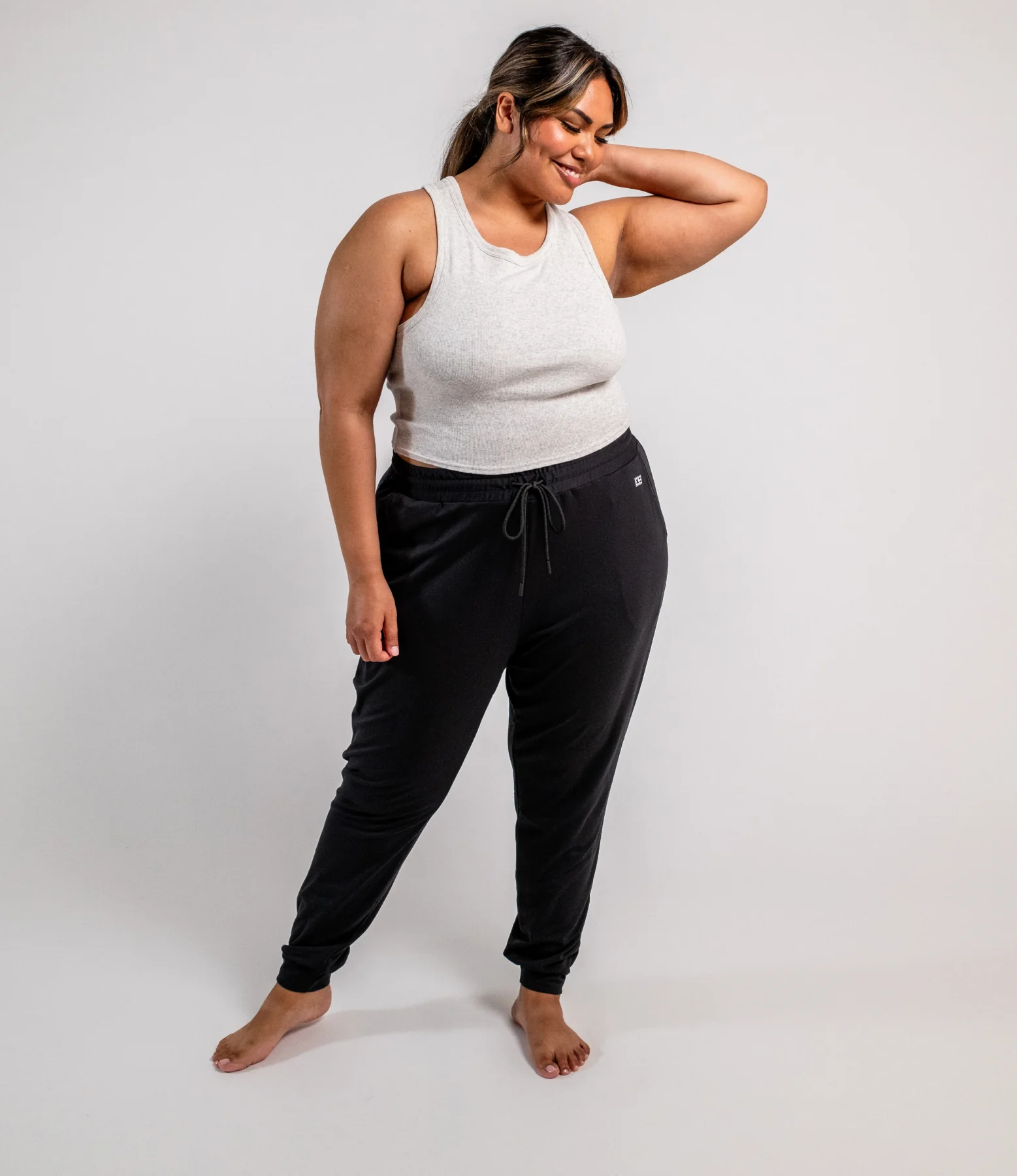 Cozy Luxe Fitted Jogger - Black - Image 5