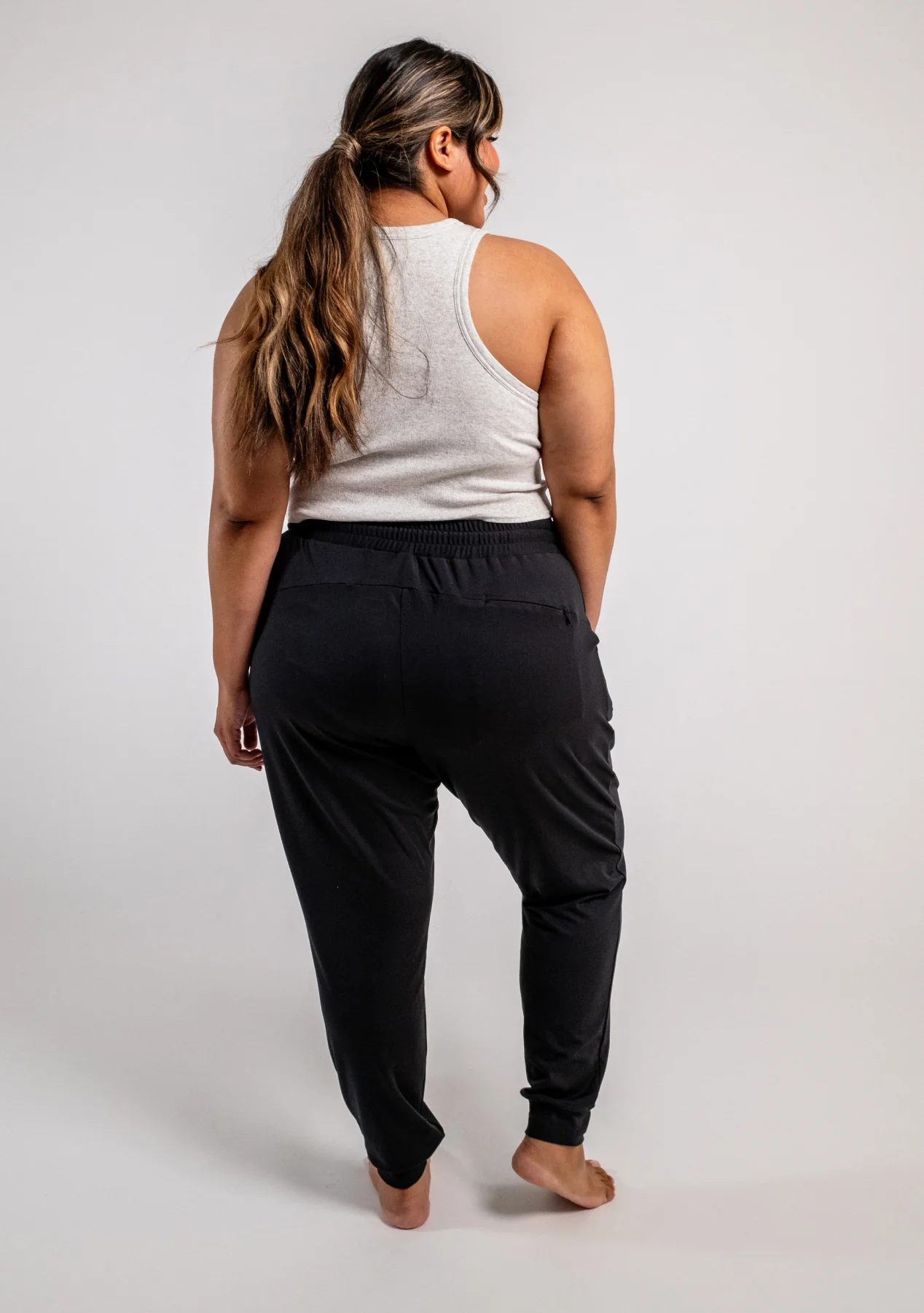 Cozy Luxe Fitted Jogger - Black - Image 6