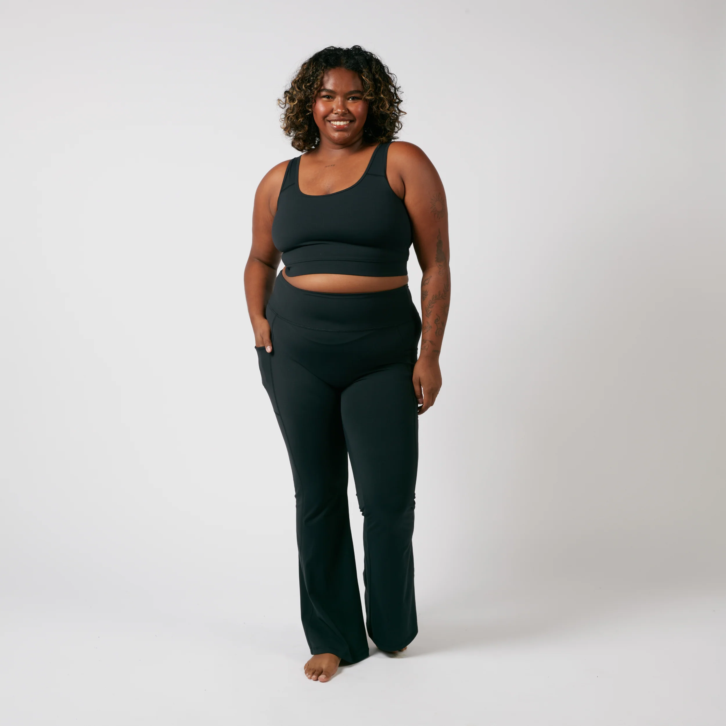 Flared Legging - Black - Image 6