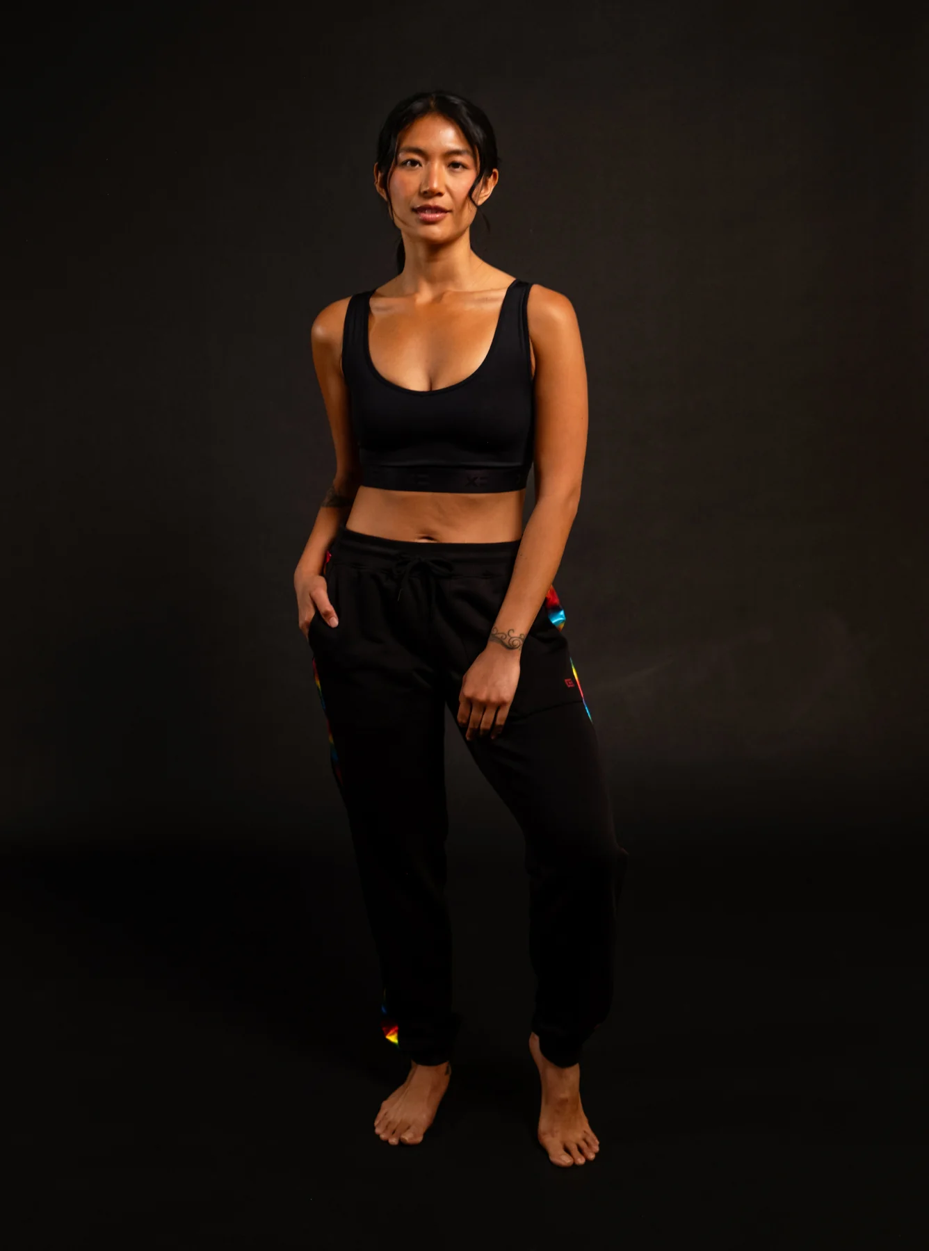 French Terry Jogger - Metallic Rainbow - Image 5