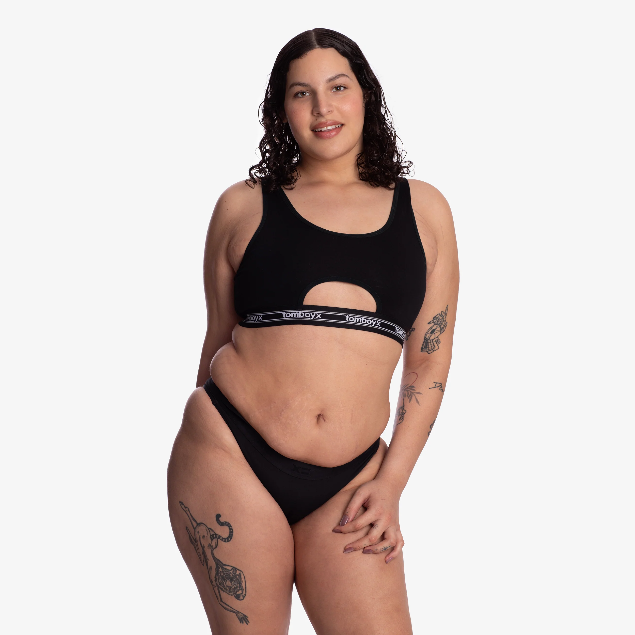 SmoothTuck Tucking Hi Leg Bikini - Black - Image 5