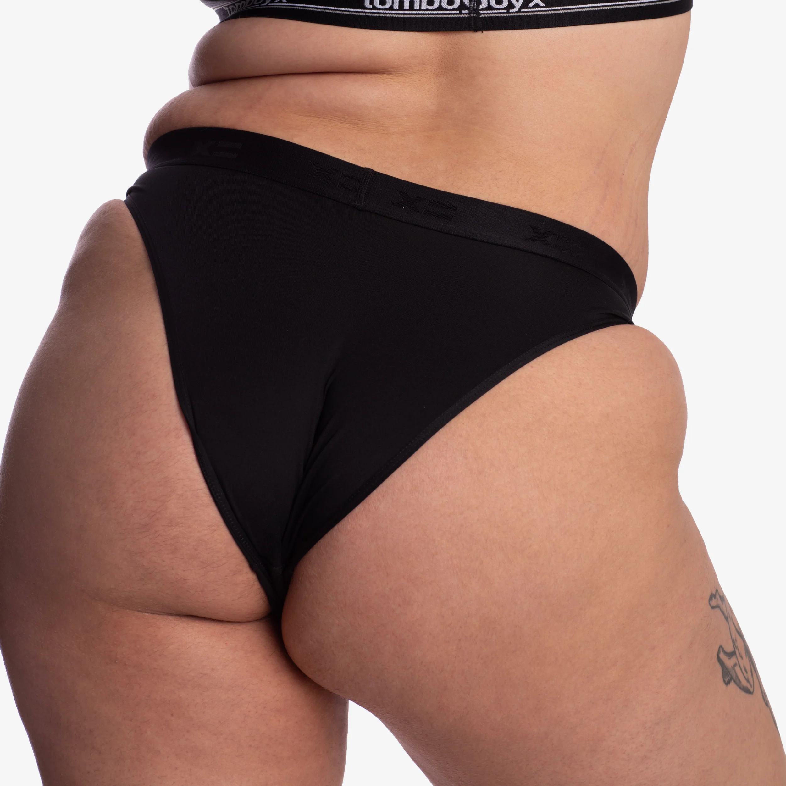 SmoothTuck Tucking Hi Leg Bikini - Black - Image 6
