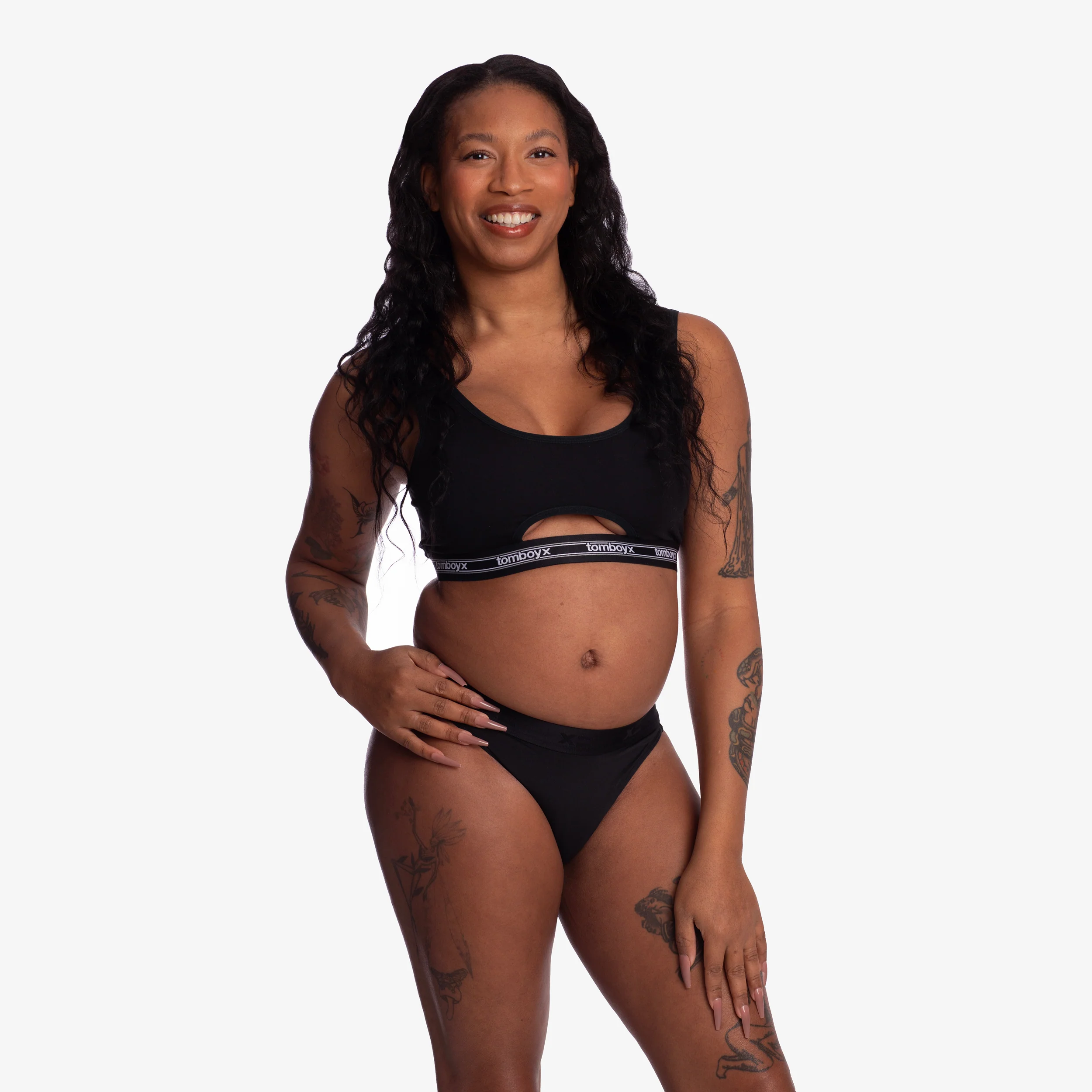 SmoothTuck Tucking Hi Leg Bikini - Black - Image 7