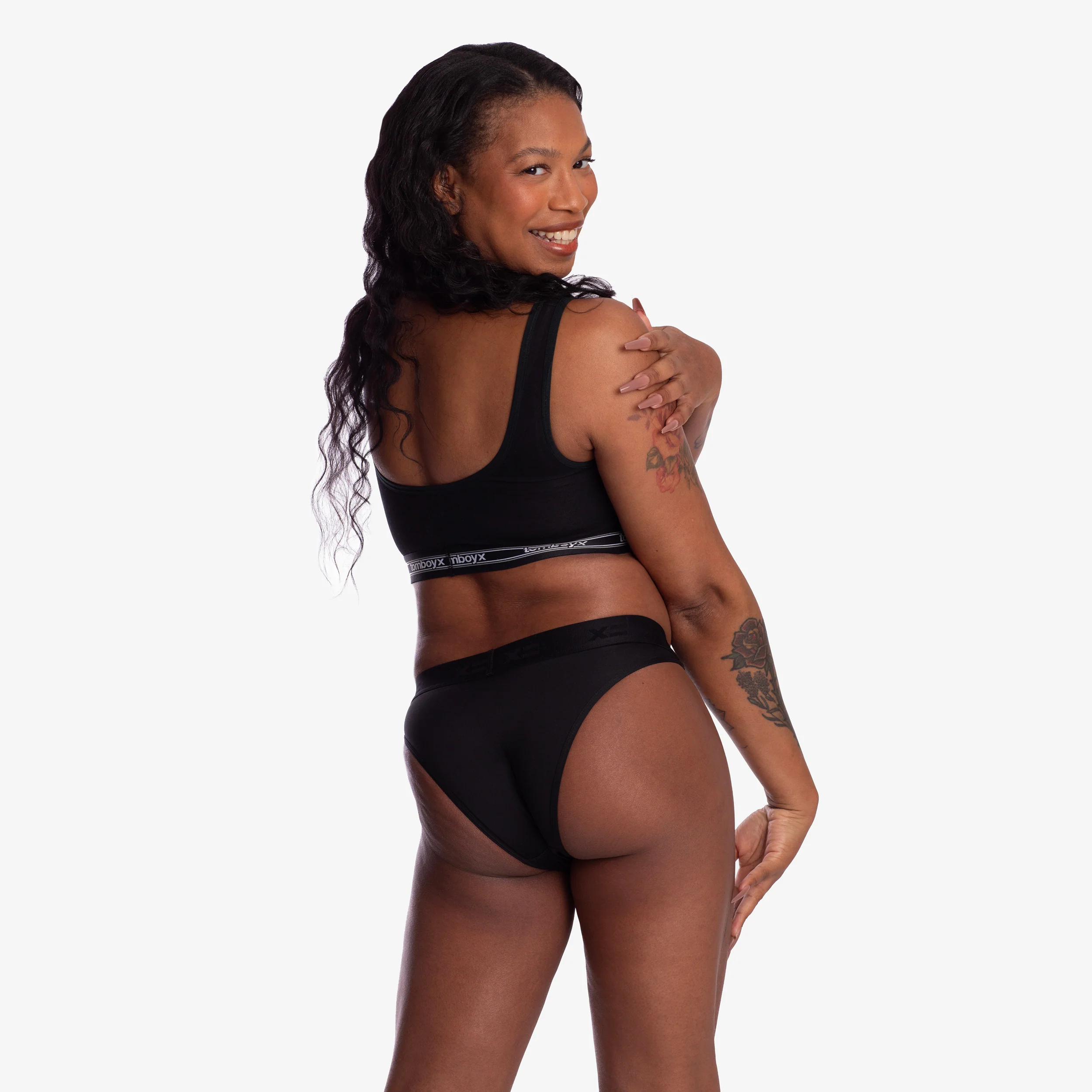 SmoothTuck Tucking Hi Leg Bikini - Black - Image 8