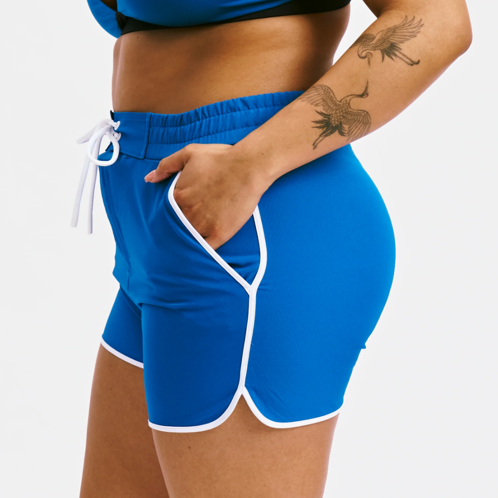 Swim 2.5" High Waisted Board Shortie - Marina Blue - Image 4