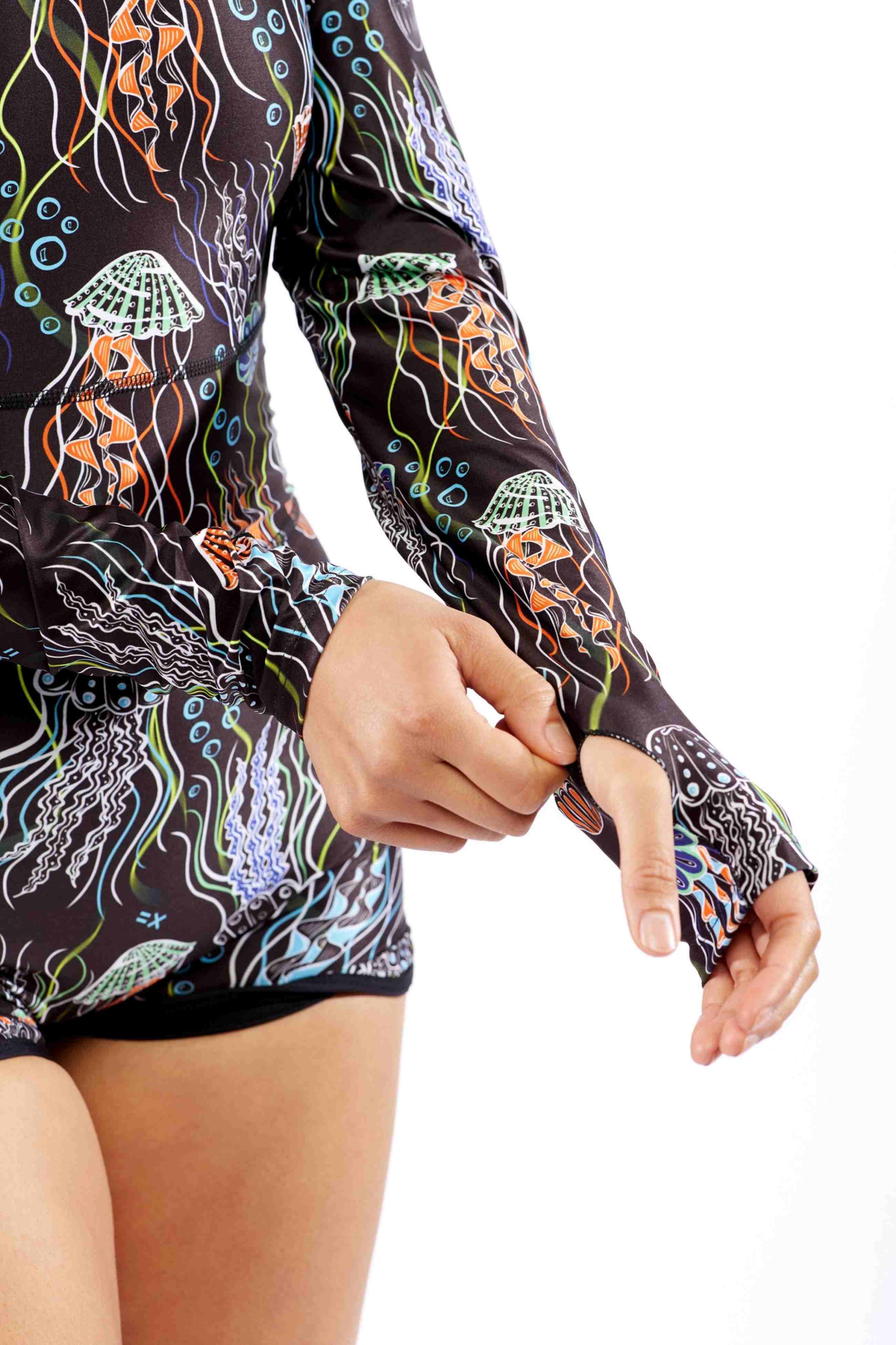 Swim 3" Shortie Long Sleeve Unisuit - Don't Be Jelly - Image 4