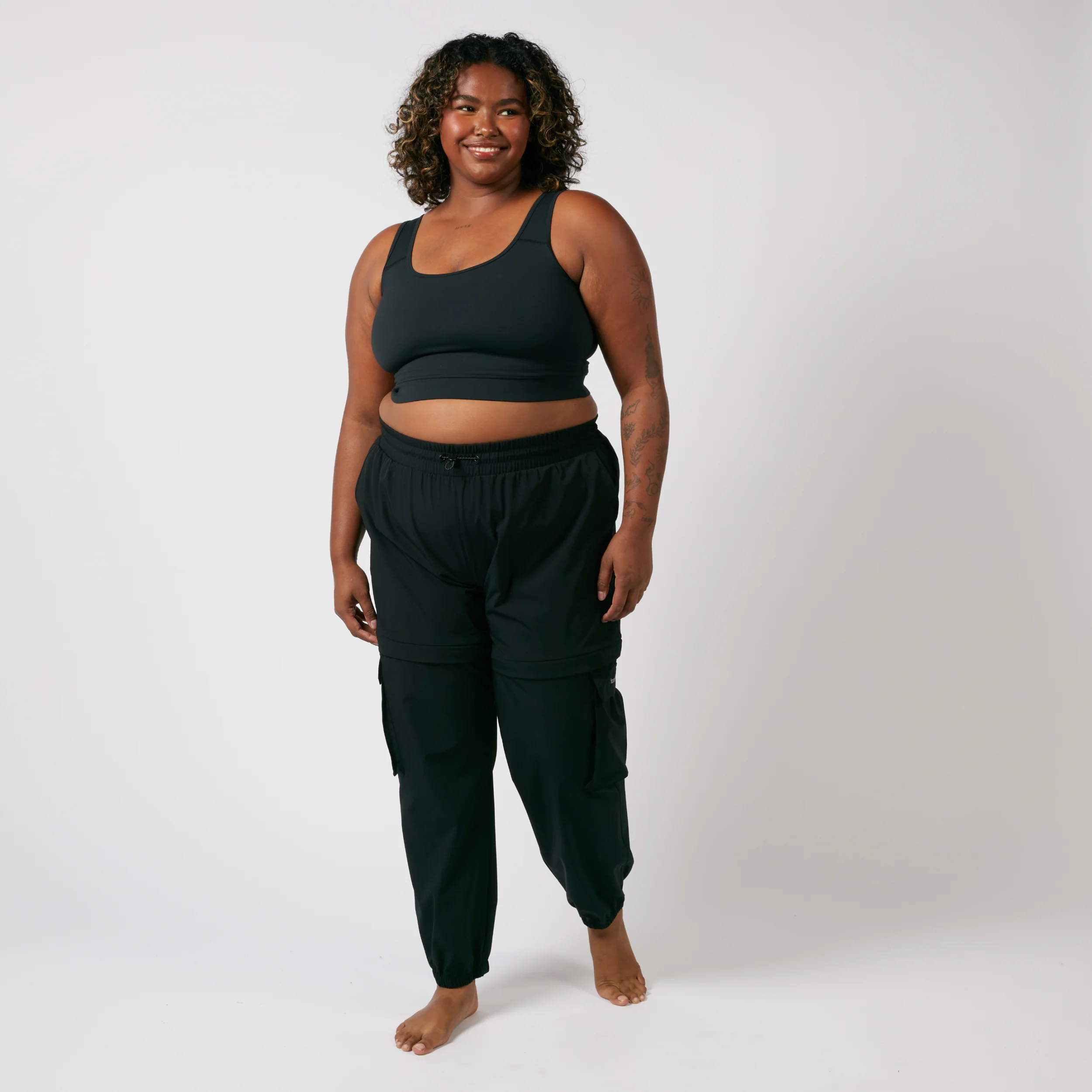 Zip-Off Running Jogger - Black - Image 4