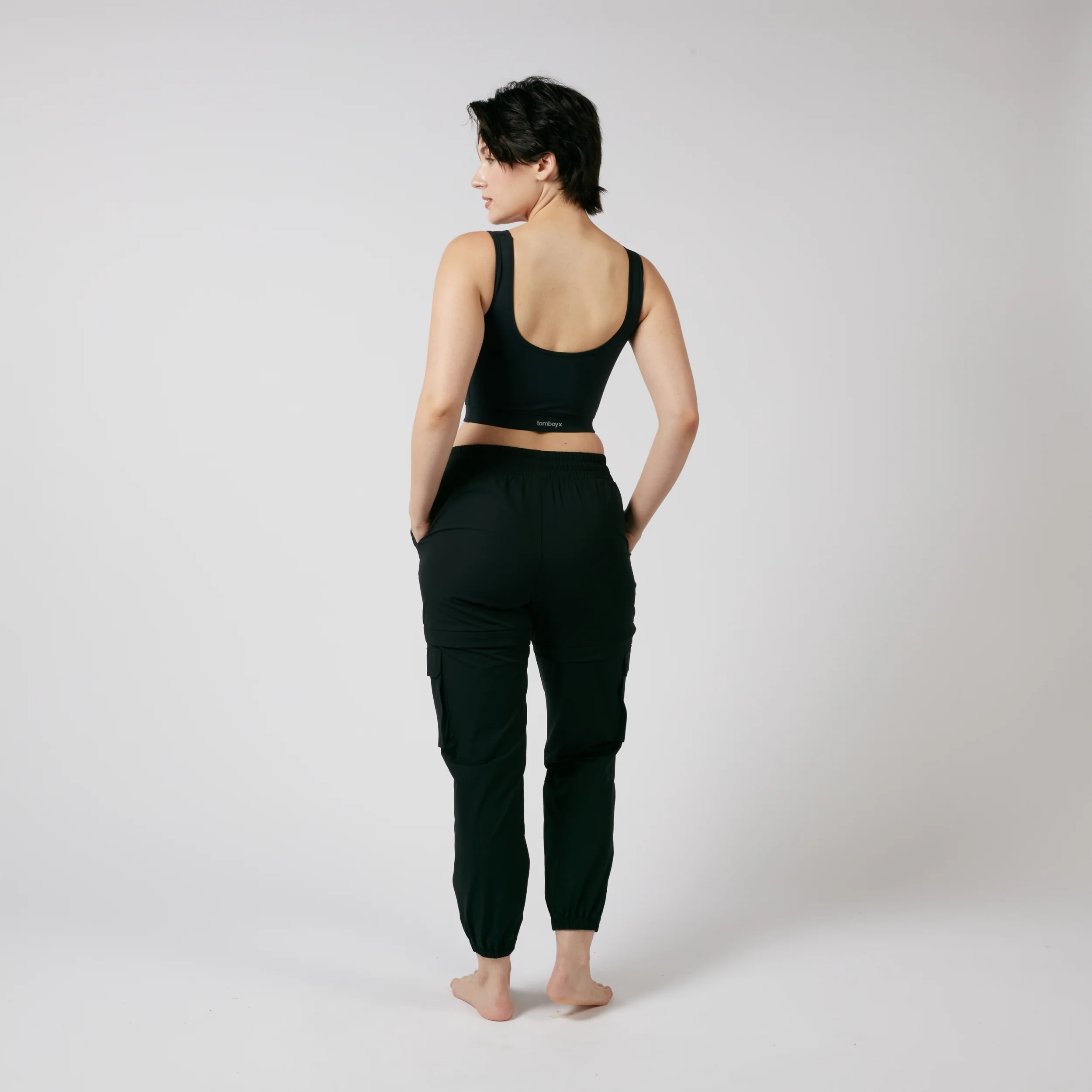 Zip-Off Running Jogger - Black - Image 9